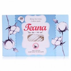 Hộp bông tẩy trang Teana 100% cotton
